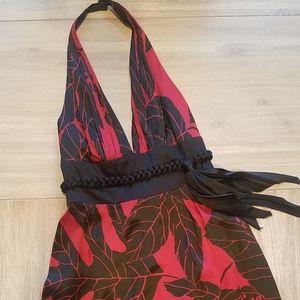 Kay Unger silk halter dress